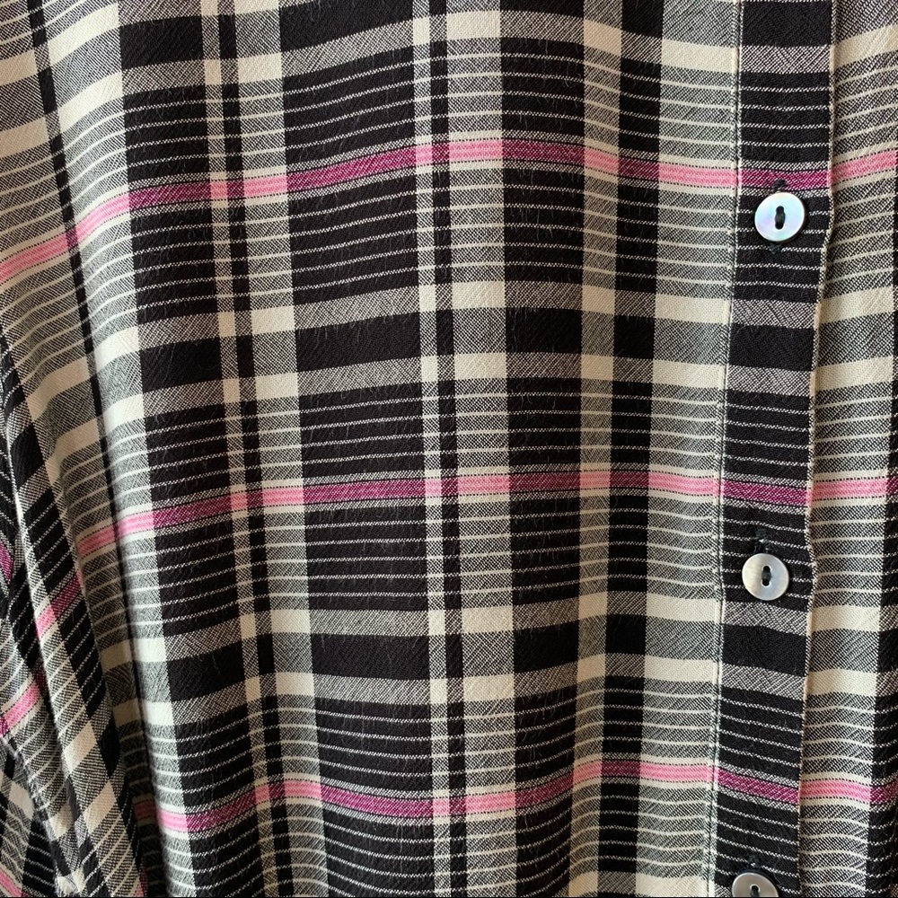 SOLD HATCH Checked Plaid Woven Midi Dress Sz 1 - Picture 6 of 10